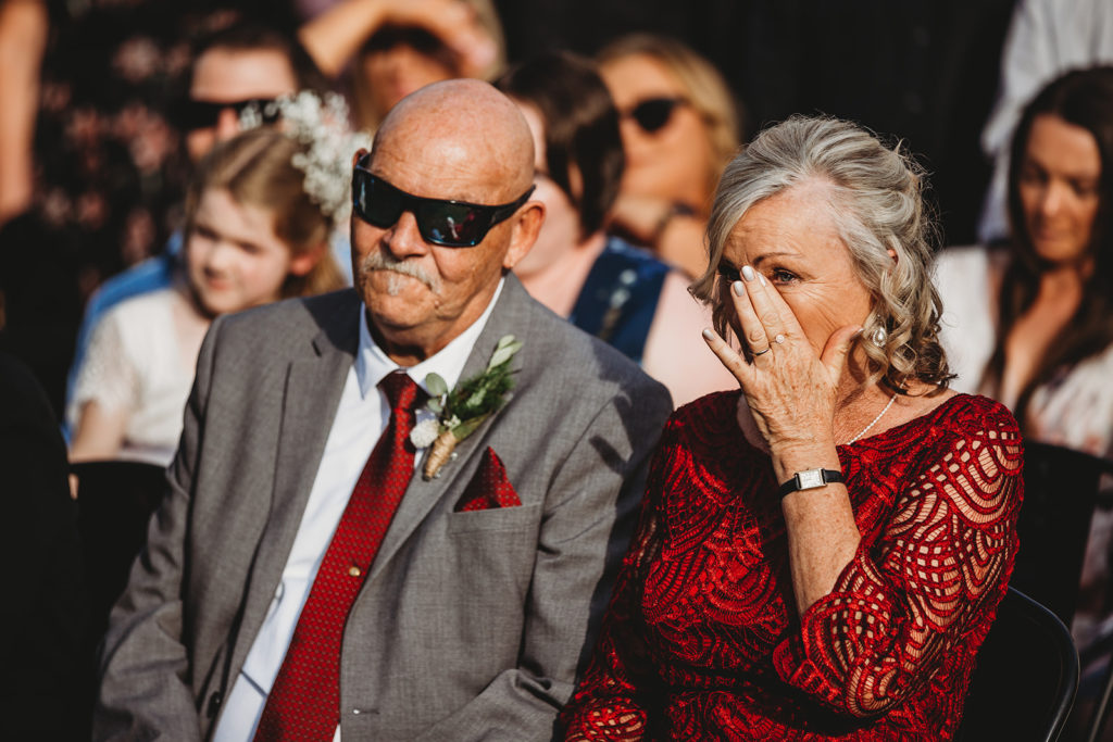 what getting married feels like: Grandparents cry during vows