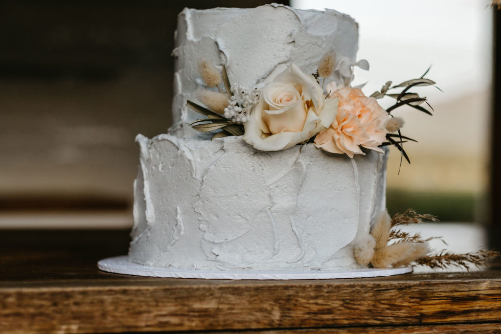 Adams Peak wedding inspiration pale blue cake