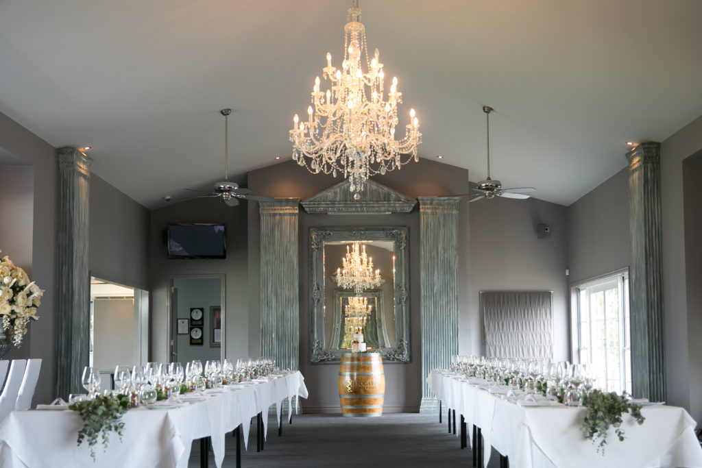 Leogate Estate wedding venue showcasing a chandelier