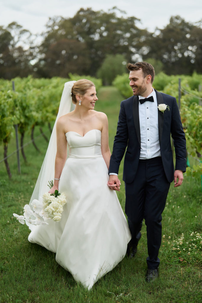 Newlyweds in the vineyard