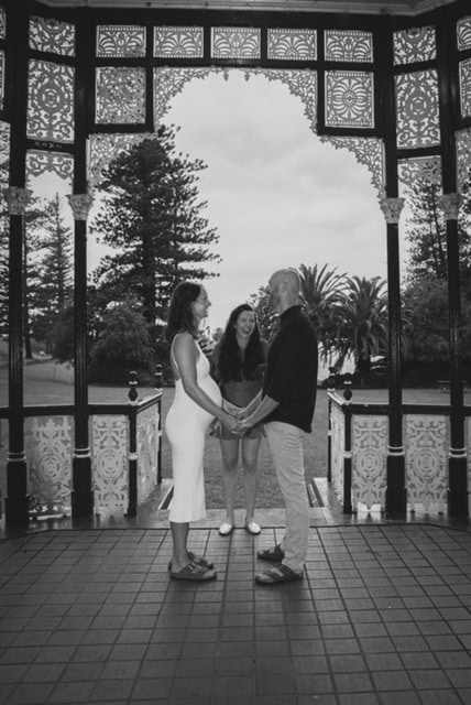 Black and white image of King Edward Park Elopement