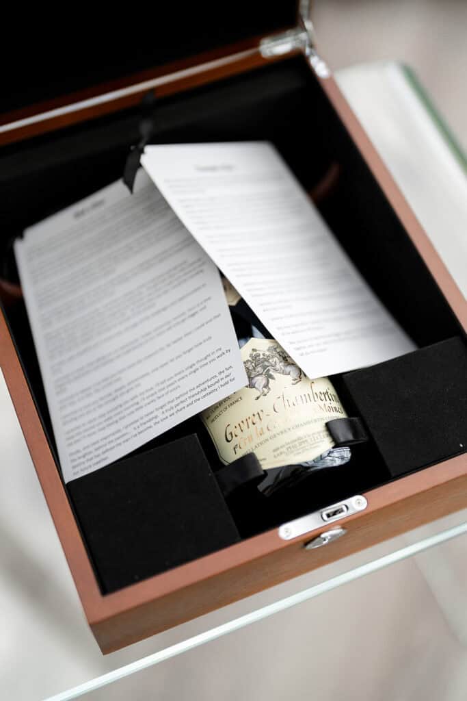 Wine box ritual for Chapel Ridge wedding