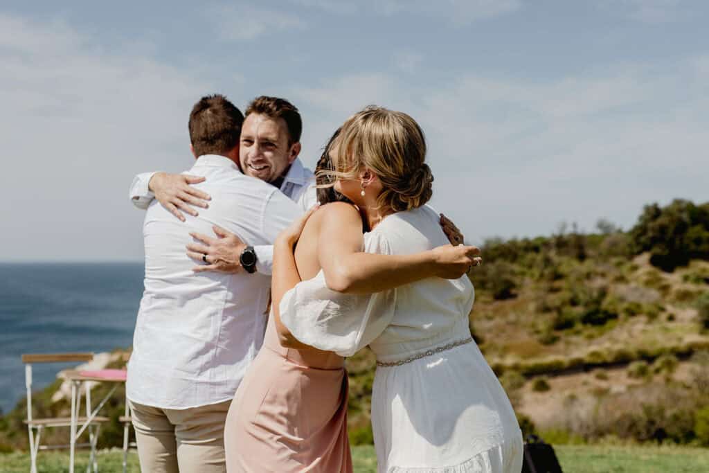 Huge galore at Newcastle coastal wedding