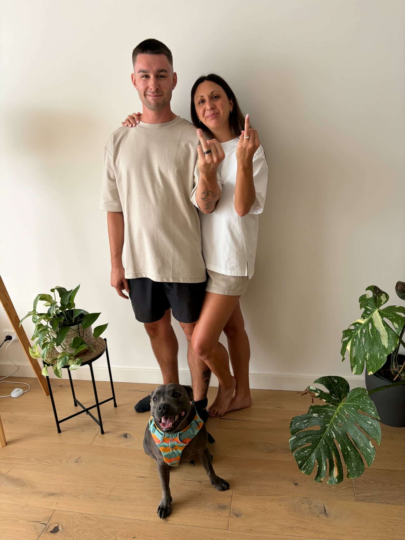 hamilton-wedding-bride-and-groom-showing-their-wedding-bands-or-rings